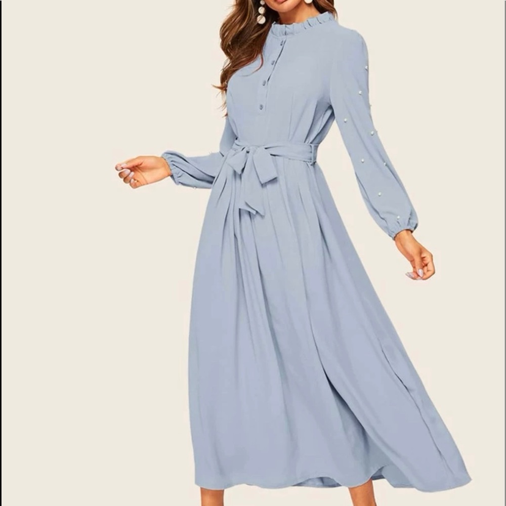 Long sleeve floor length dress NWT